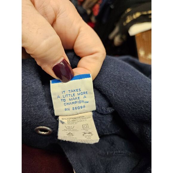 Champion Vintage US Navy Hoodie Pullover Sweatshirt Mens Size XL - Picture 8 of 10